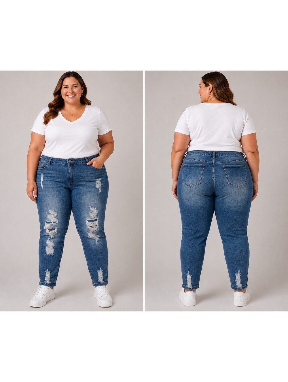 Between Us Distressed Blue Denim Jeans Size 17